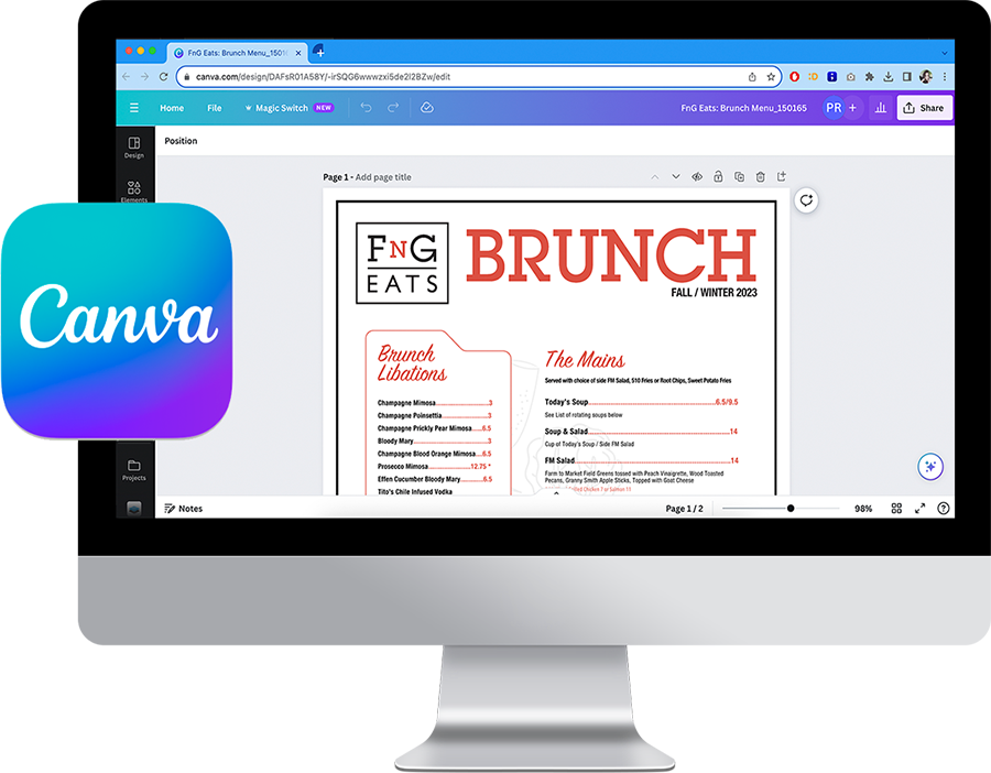 Flocksy webpage mockup